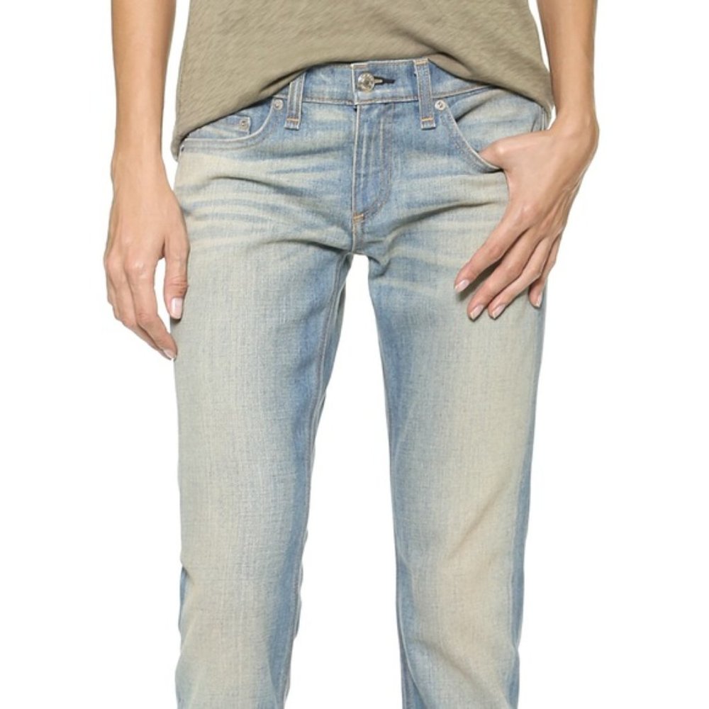 Rag & Bone The Dre Boyfriend Green Cast Size 27